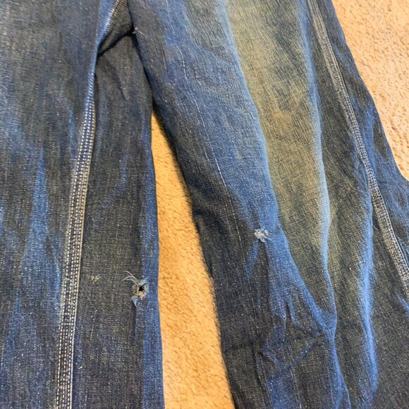 VINTAGE BLUE BELL SANFORIZED DENIM CARPENTER BIB OVERALLS ~34 X ~28 - Picture 11 of 11